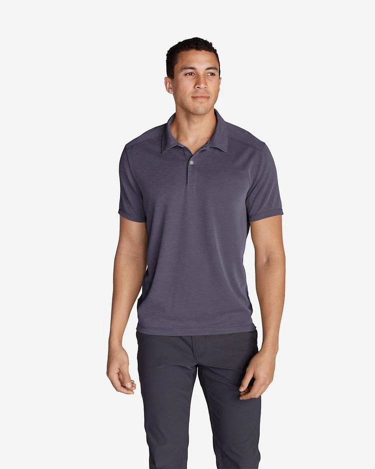 商品Eddie Bauer|Men&#39;s Contour Performance Slub Polo Shirt,价格¥261-¥373,第1张图片