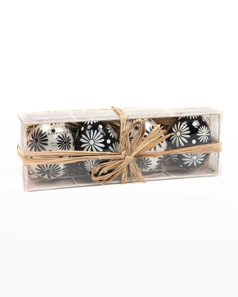 商品MacKenzie-Childs|Black White Daisy Capiz Easter Eggs, Set Of 4,价格¥409,第2张图片详细描述