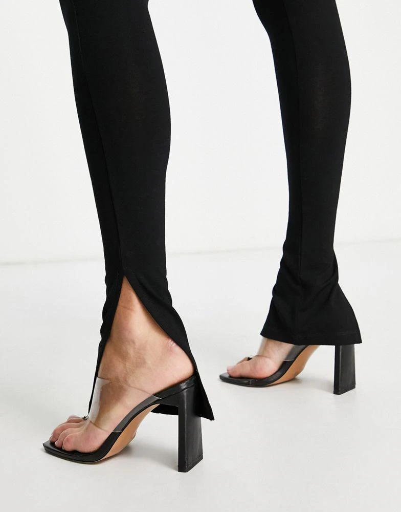 商品ASOS|ASOS DESIGN Tall legging with side split in black,价格¥103,第4张图片详细描述