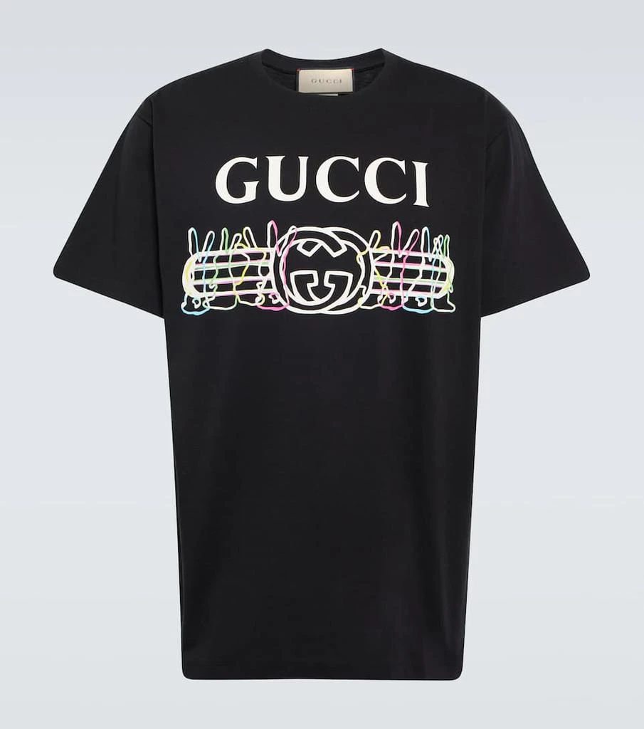 商品Gucci|Double G针织印花T恤,价格¥5786,第1张图片