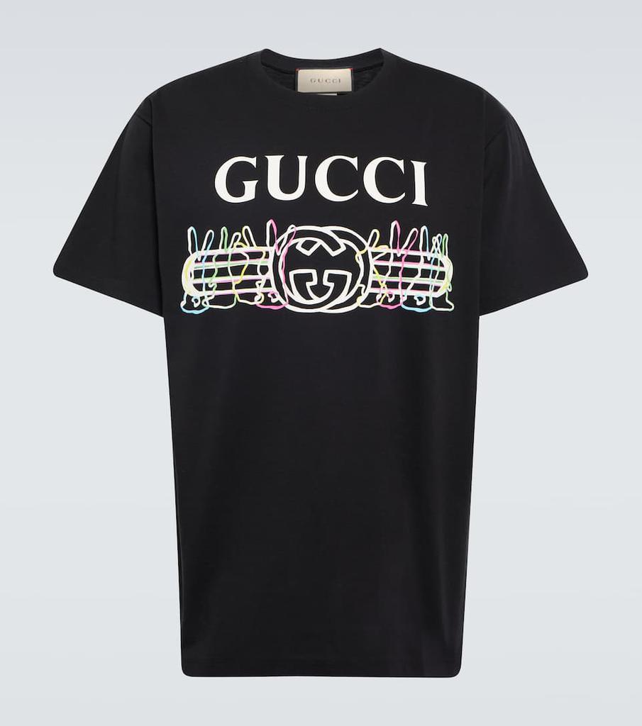 商品Gucci|Double G针织印花T恤,价格¥5468,第1张图片