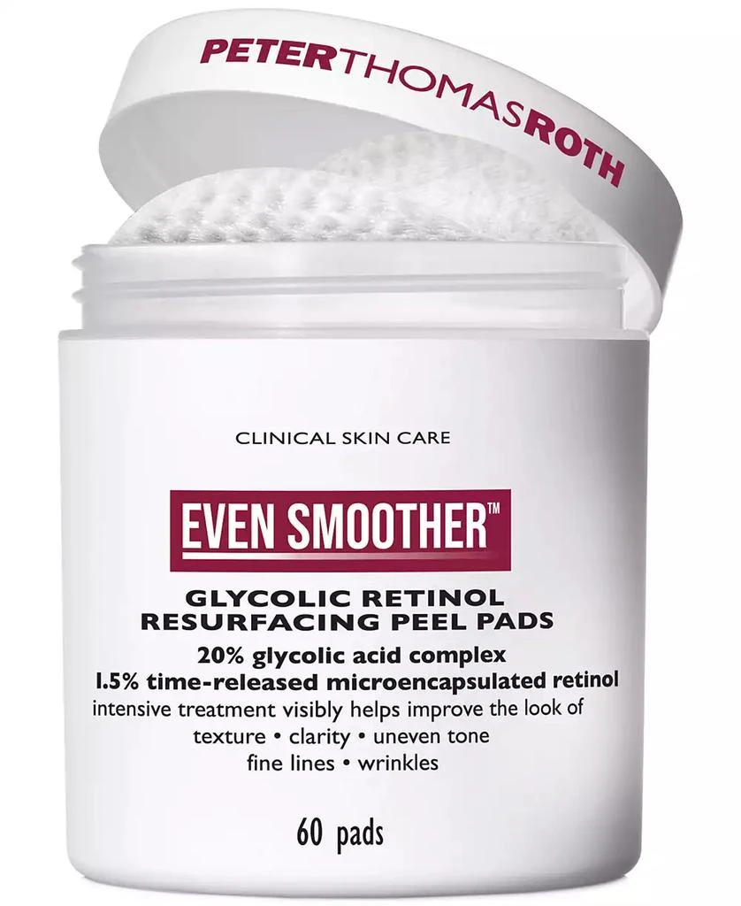 商品Peter Thomas Roth|Even Smoother Glycolic Retinol Resurfacing Peel Pads,价格¥385,第1张图片