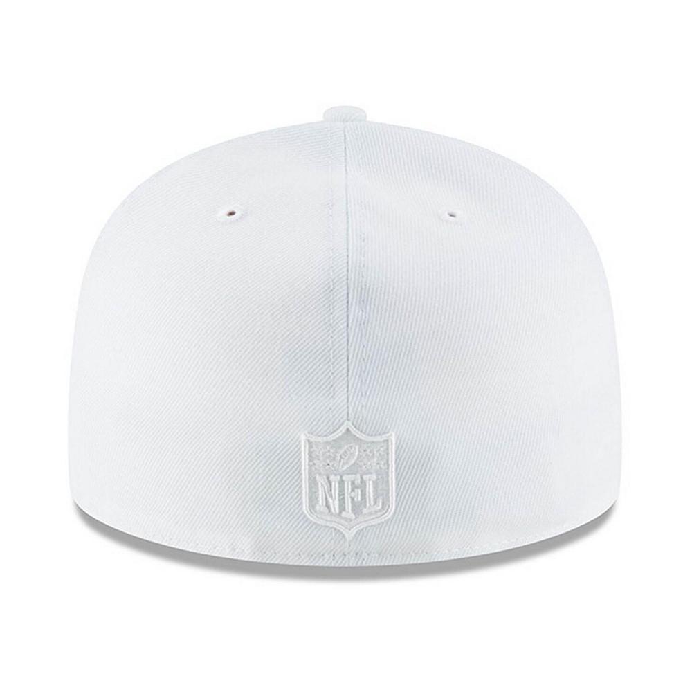 商品New Era|Men's Green Bay Packers White on White 59FIFTY Fitted Hat,价格¥290,第5张图片详细描述