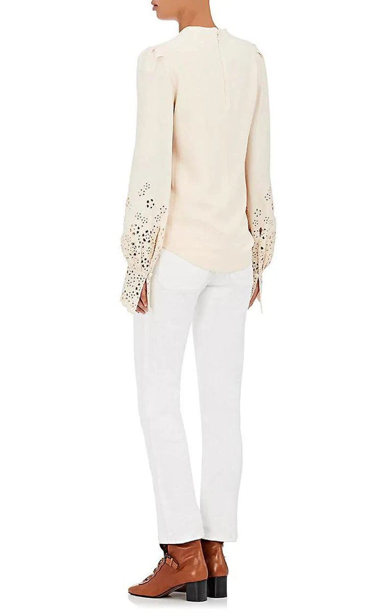 商品Chloé|Eyelet Bishop Sleeve Blouse,价格¥3348,第4张图片详细描述