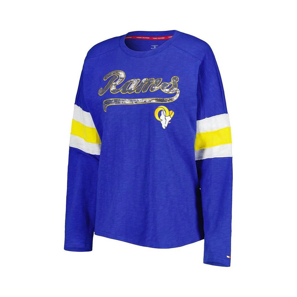 商品Tommy Hilfiger|Women's Royal Los Angeles Rams Justine Long Sleeve Tunic T-shirt,价格¥413,第4张图片详细描述