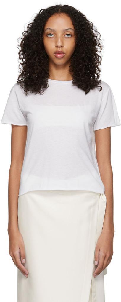 商品The Row|White Organic Cotton T-Shirt,价格¥2411,第1张图片