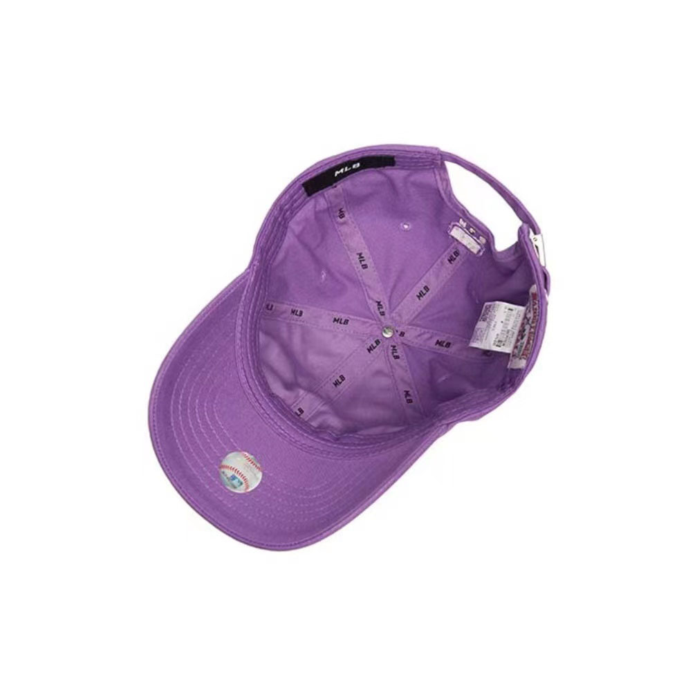 【享贝家】MLB LOGO 白LA刺绣棒球帽 紫色 男女同款 3ACP7701NK0017-07PPN商品第5张图片规格展示
