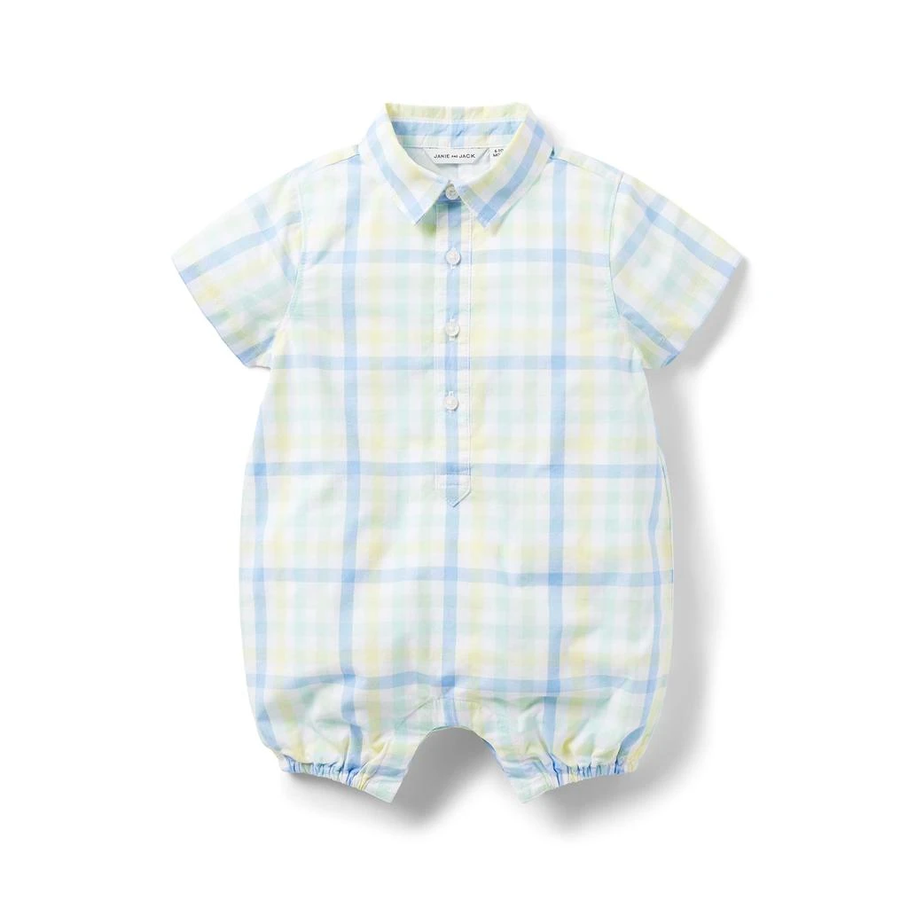 商品Janie and Jack|Plaid Collar Romper (Infant),价格¥275,第1张图片