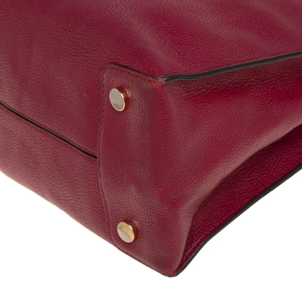 Michael Kors Burgundy Grained Leather Large Mercer Tote 商品