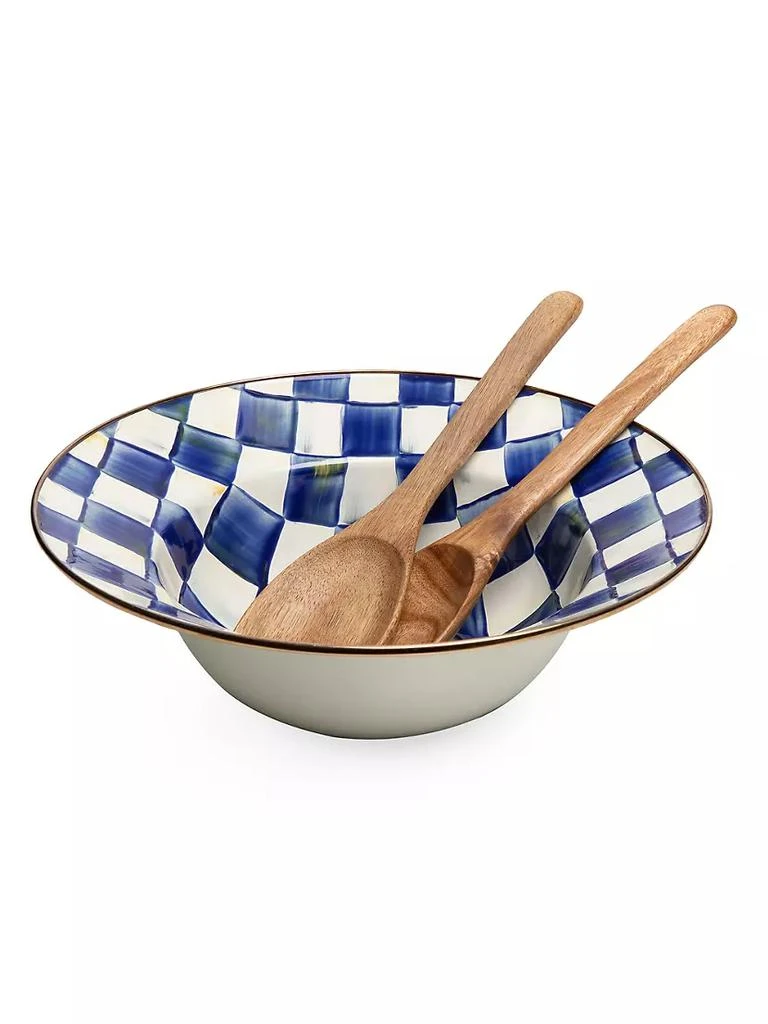 商品MacKenzie-Childs|Royal Check Enamel 3-Piece Salad Serving Set,价格¥657,第1张图片