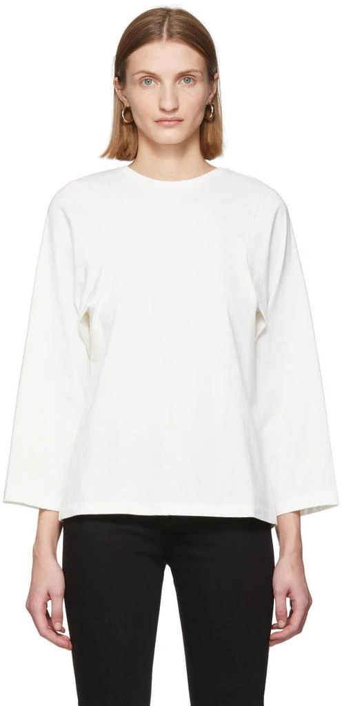 商品Totême|White Espera Long Sleeve T-Shirt,价格¥628,第1张图片