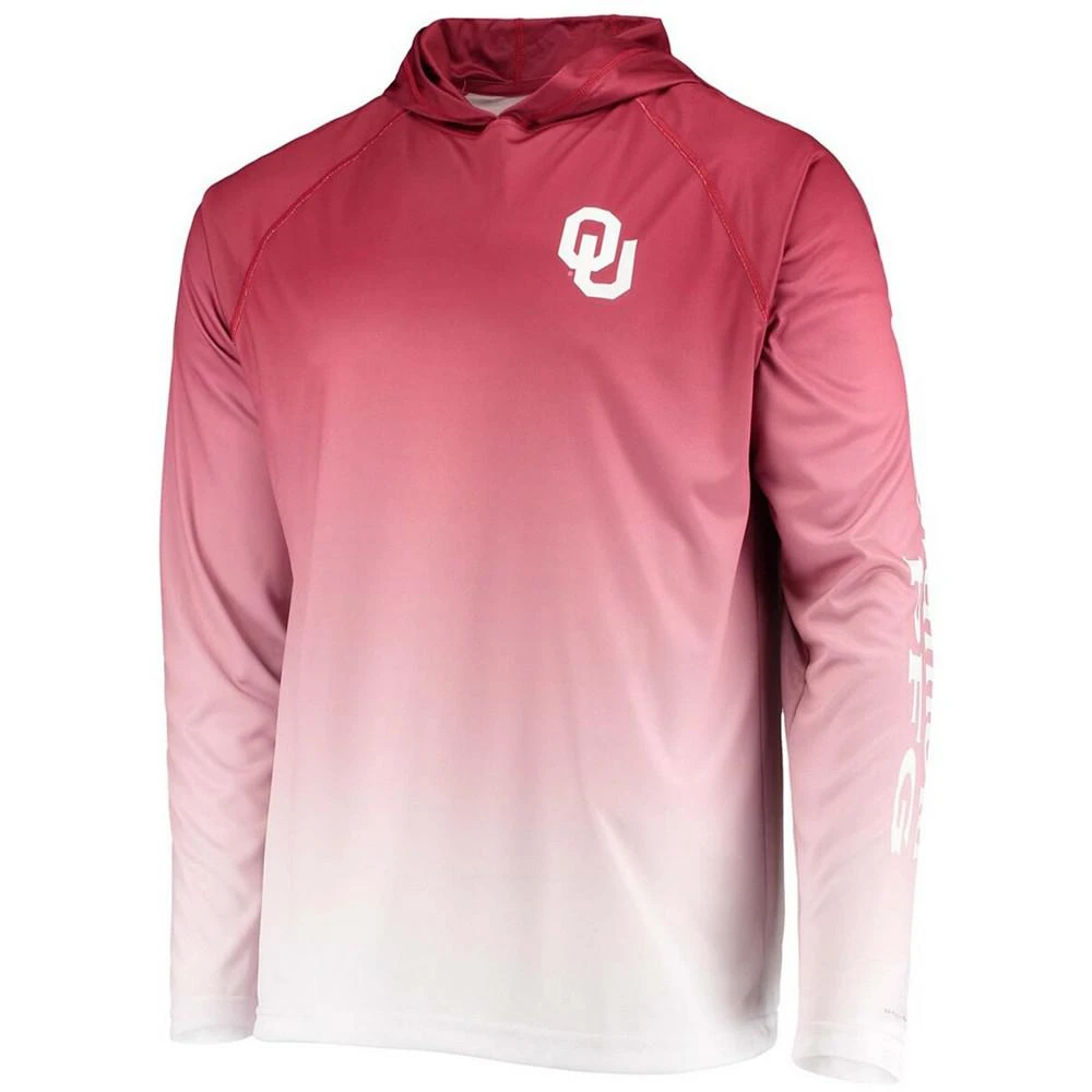 商品Columbia|Men's Crimson Oklahoma Sooners Terminal Tackle Omni-Shade UPF 50 Long Sleeve Hooded T-shirt,价格¥332,第2张图片详细描述