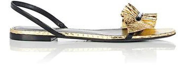 商品Yves Saint Laurent|Nu Pieds Snakeskin & Leather Slingback Sandals,价格¥6655,第1张图片