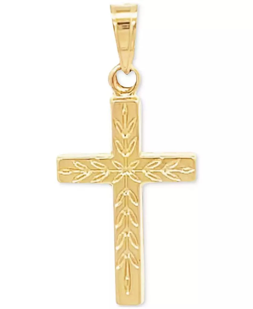 商品Macy's|Small Leaf Cross Pendant in 14k Gold,价格¥784,第1张图片