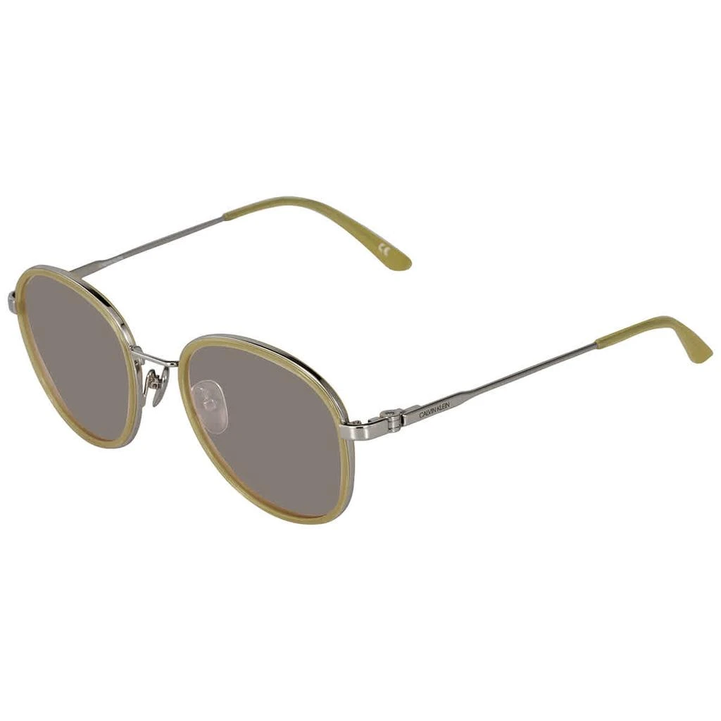 商品Calvin Klein|Calvin Klein Orange Round Unisex Sunglasses CK18101S 870 52,价格¥449,第1张图片
