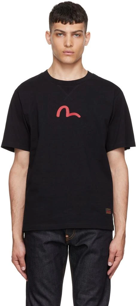 商品Evisu|Black Cotton T-Shirt,价格¥371,第1张图片