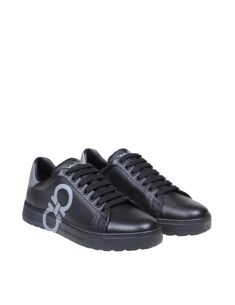 商品Salvatore Ferragamo|Ferragamo Number Sneakers In Black Leather,价格¥2639,第2张图片详细描述