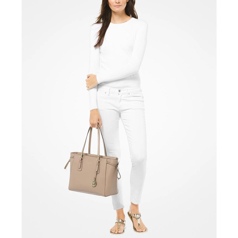 商品Michael Kors|Voyager Medium Crossgrain Leather Tote,价格¥1324,第2张图片详细描述