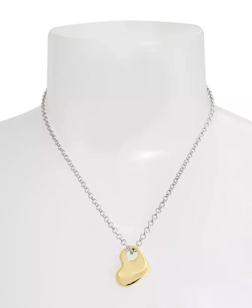 商品Steve Madden|Two-tone Puffy Heart Pendant Necklace,价格¥114,第3张图片详细描述