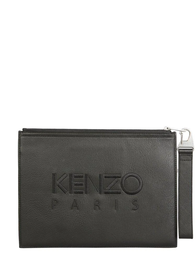 商品Kenzo|Kenzo Kampus Tiger Motif Embroidered Large Clutch Bag,价格¥1675,第1张图片