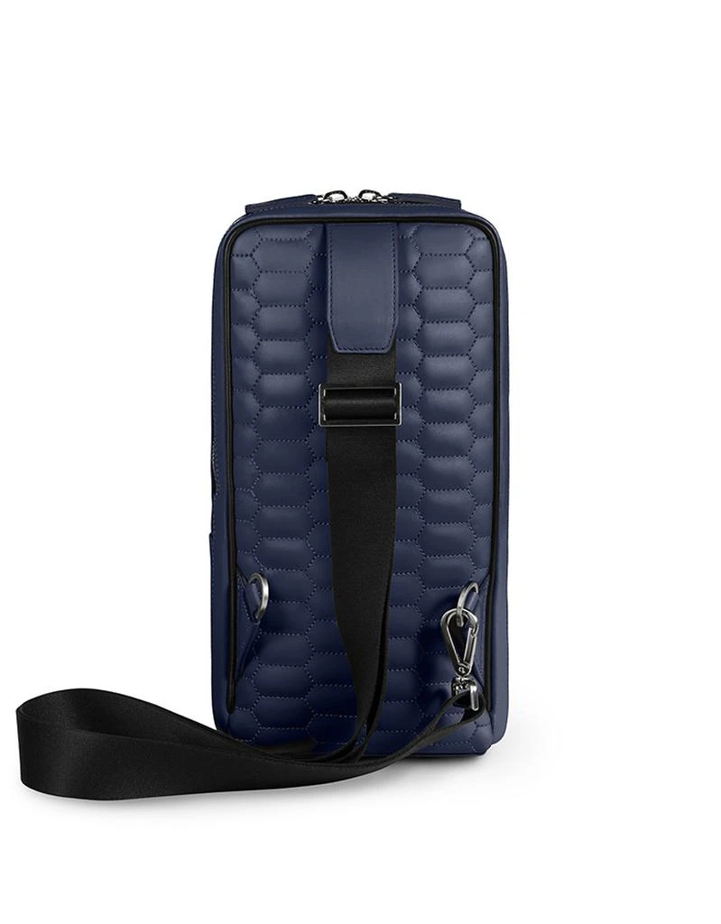 商品兰博基尼|Pure Blue Leather Men's Vertical Crossbody Bag,价格¥3100,第3张图片详细描述