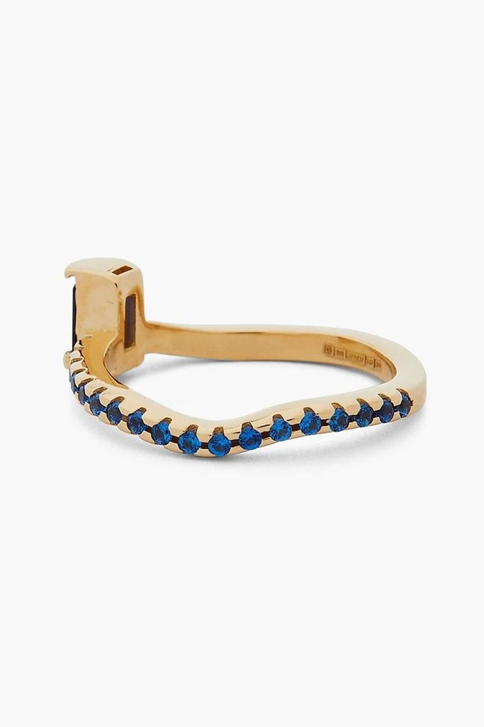 商品Cornelia Webb|24-karat gold-plated, crystal and stone ring,价格¥664,第2张图片详细描述