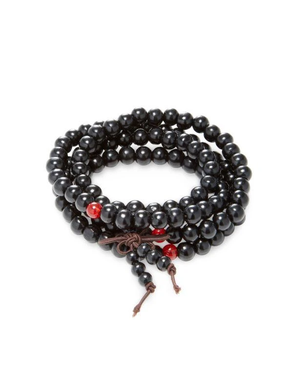 商品Jean Claude|Red Jade Buddha Beaded Bracelet,价格¥498,第1张图片