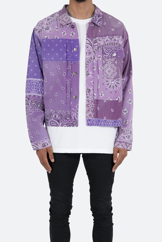 Bandana Trucker Shirt - Purple商品第1张图片规格展示