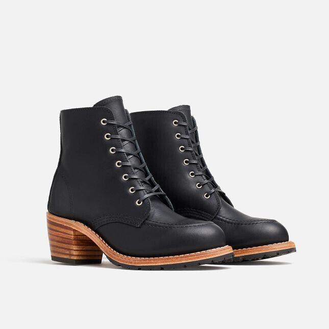 Bottes Red Wing Heritage Clara 3406 pour femmes, en cuir marron, à lacets et talon bloc image 2