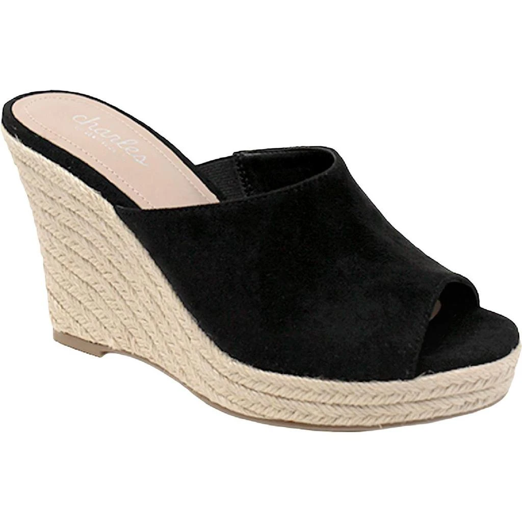 商品Charles David|Charles by Charles David Womens Lawrence Faux Suede Slip On Wedge Sandals,价格¥123,第1张图片