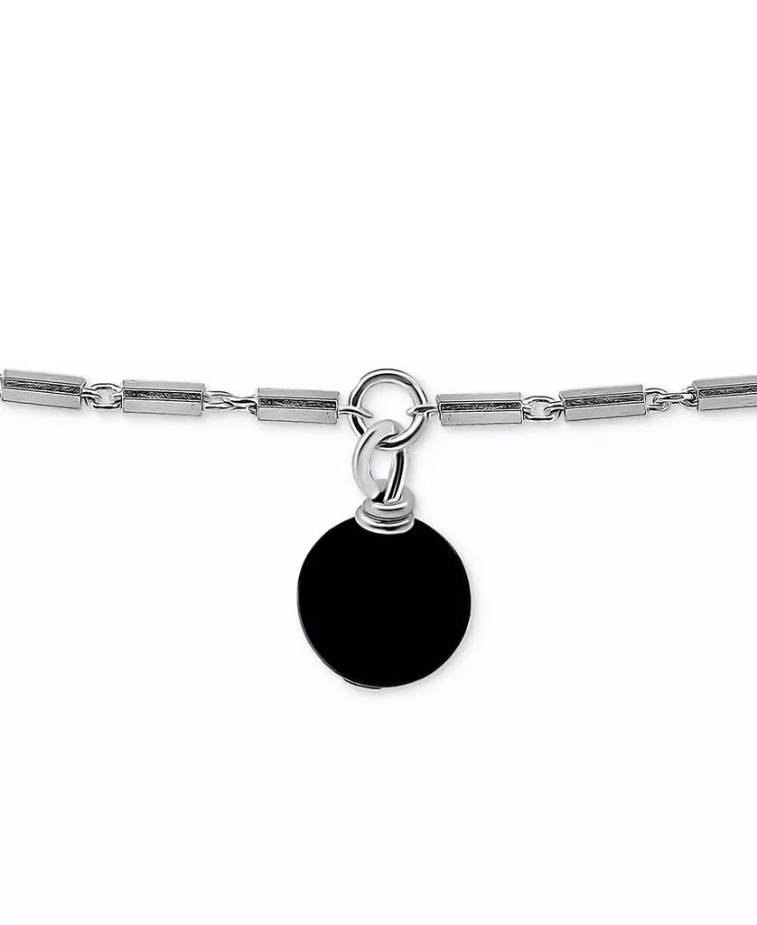 商品Giani Bernini|Onyx Dangle Cylinder Link Ankle Bracelet in Sterling Silver, Created for Macy's,价格¥149,第3张图片详细描述