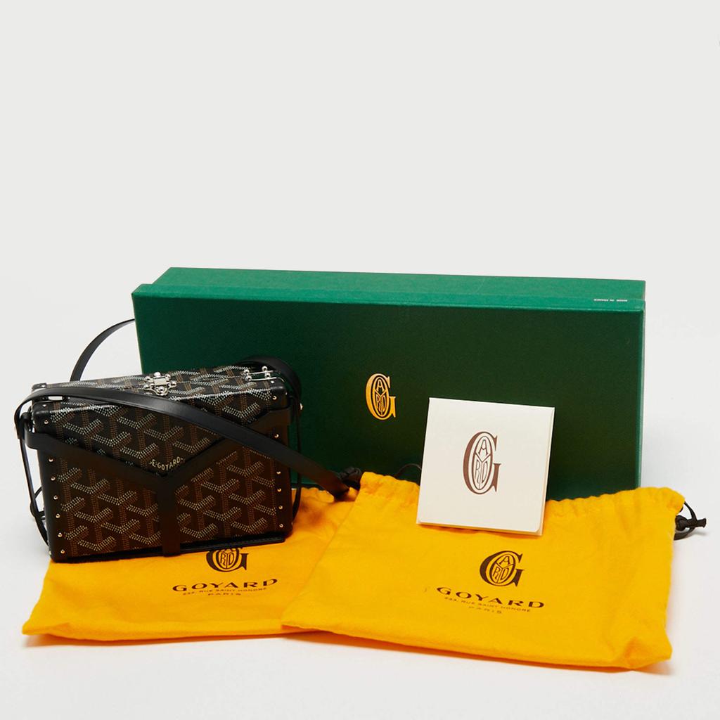 Goyard Black Goyardine Coated Canvas and Leather Minaudière Trunk Bag商品第10张图片规格展示