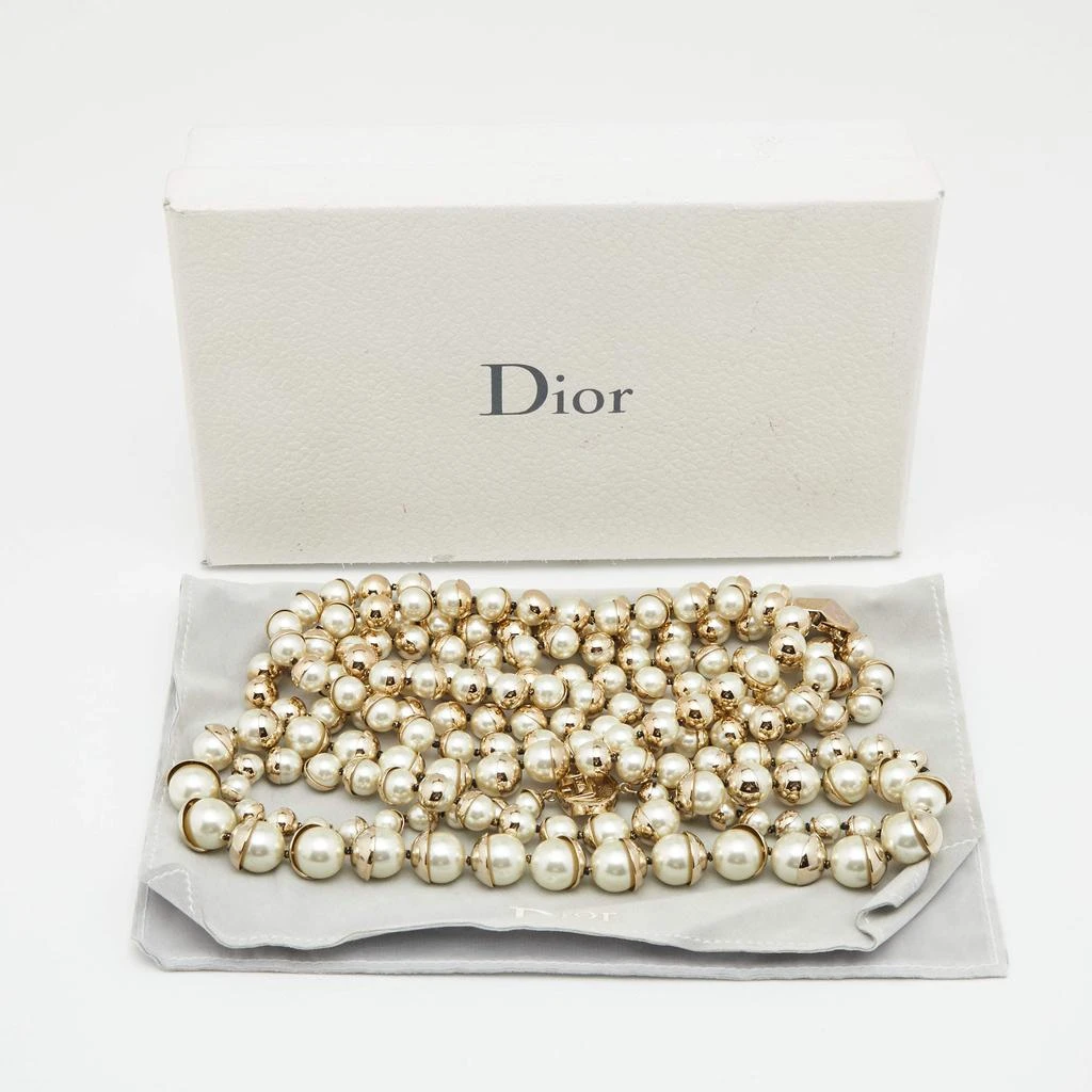商品[二手商品] Dior|Dior Miss En Dior Faux Pearls Gold Tone Metal Set of 2 Necklaces,价格¥4934,第5张图片详细描述