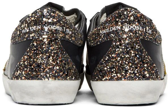 商品Golden Goose|Black & Yellow Glitter Superstar Sneakers,价格¥4682,第4张图片详细描述