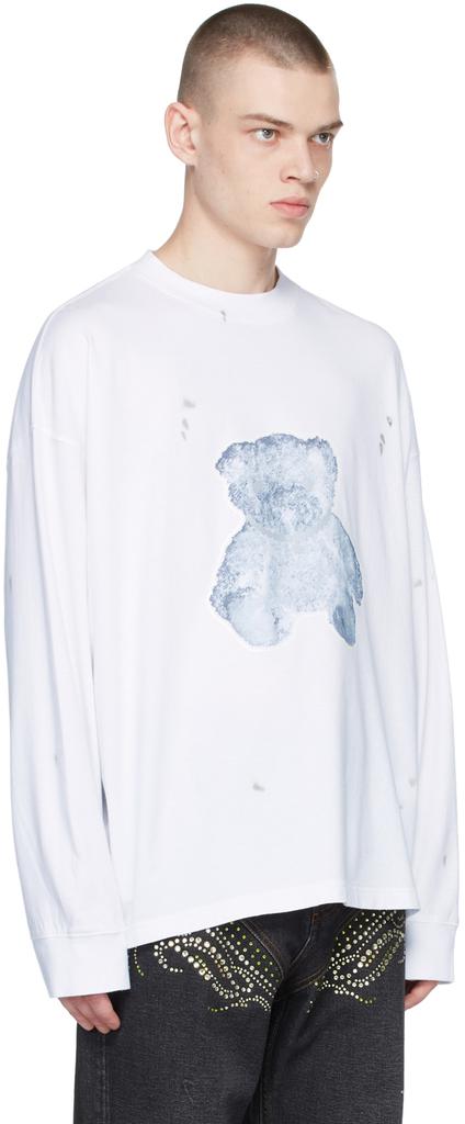 White Pearl Necklace Teddy T-Shirt商品第2张图片规格展示