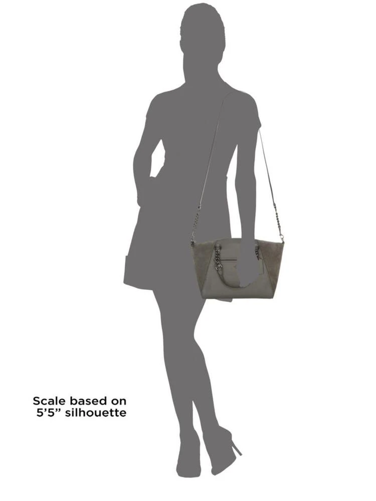 商品Coach|Chain Prairie Suede & Leather Satchel,价格¥1689,第3张图片详细描述