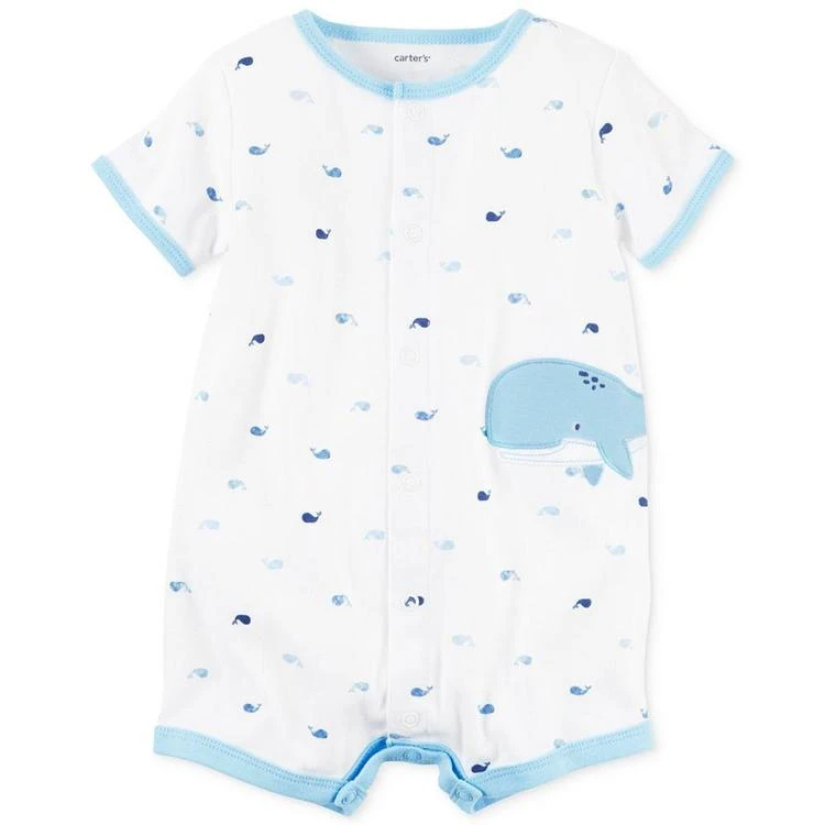 商品Carter's|Whale-Print Romper, Baby Boys (0-24 months),价格¥53,第1张图片