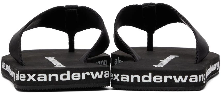 商品Alexander Wang|Black AW Nylon Logo Flat Sandals,价格¥667,第4张图片详细描述