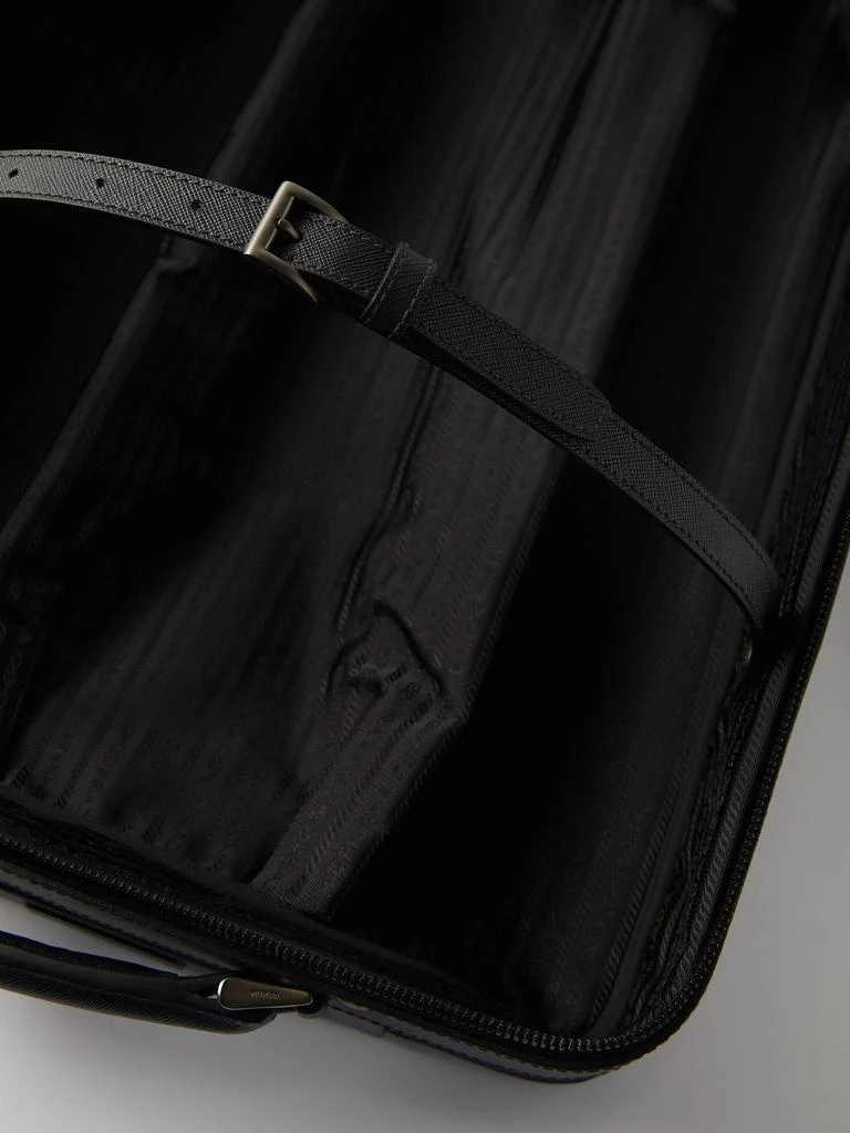 商品Prada|Logo-plaque nylon and leather cabin suitcase,价格¥30363,第5张图片详细描述