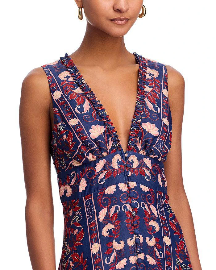 商品Farm Rio|Boho Floral Scarf Midi Dress,价格¥1143,第3张图片详细描述