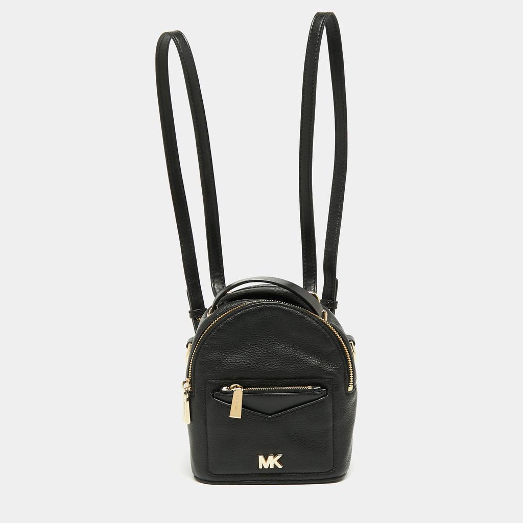 Michael Kors Black Leather Jessa Convertible Backpack商品第1张图片规格展示