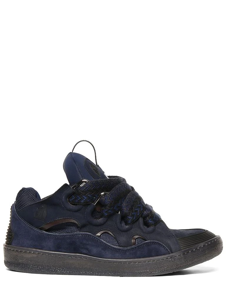 商品Lanvin|30mm Curb Leather & Mesh Sneakers,价格¥7513,第1张图片