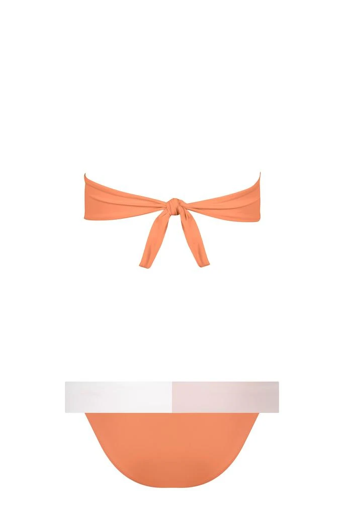 商品VALIMARE|Capri bandeau bikini with flap bottom top salmon,价格¥621,第3张图片详细描述