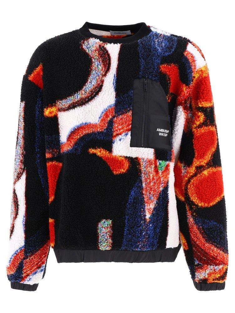 商品Ambush|Ambush Teddy Jacquard Crewneck Sweatshirt,价格¥1778,第1张图片