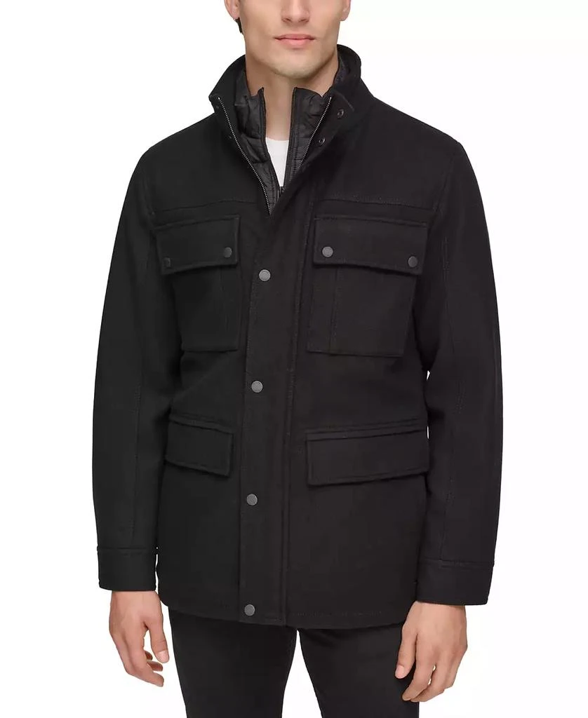 商品GUESS|Men's Water-Repellent Jacket with Zip-Out Quilted Puffer Bib,价格¥663,第5张图片详细描述