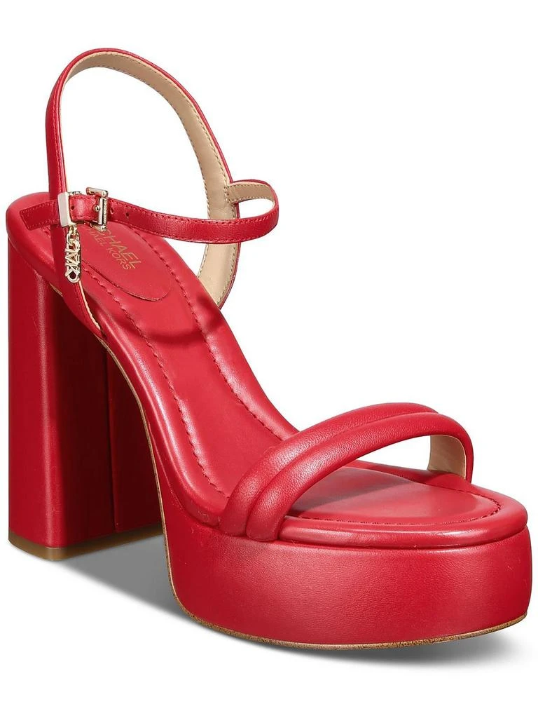 商品Michael Kors|Laci Platform sandal Womens Leather Ankle Strap Platform Sandals,价格¥924,第4张图片详细描述