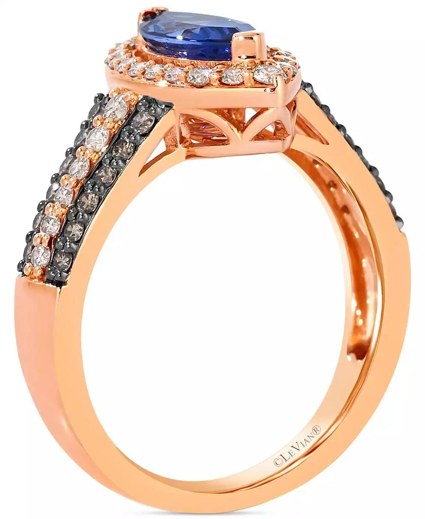 商品Le Vian|Blueberry Tanzanite (1 ct. t.w.), Nude Diamond (3/8 ct. t.w.) & Chocolate Diamond (1/4 ct. t.w.) Ring in 14k Strawberry Gold,价格¥36252,第3张图片详细描述