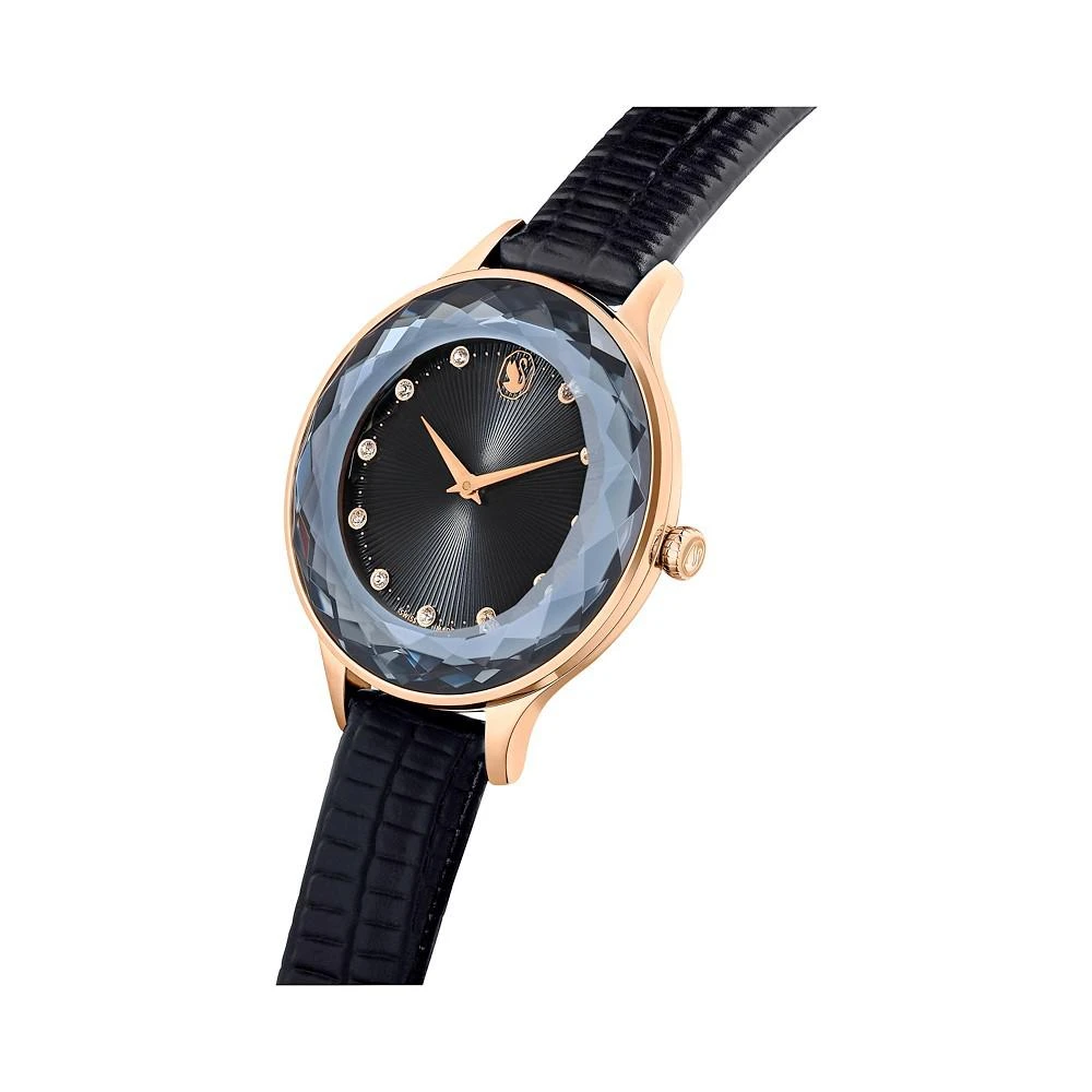 商品Swarovski|Women's Analog Swiss Made Octea Nova Black Leather Strap Watch, 33mm,价格¥2425,第5张图片详细描述