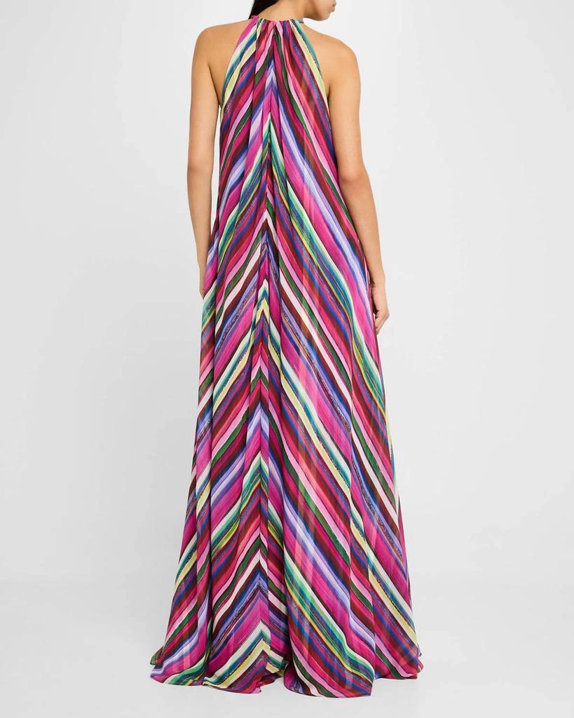 商品Badgley Mischka|Striped Georgette Trapeze Gown,价格¥5182,第4张图片详细描述