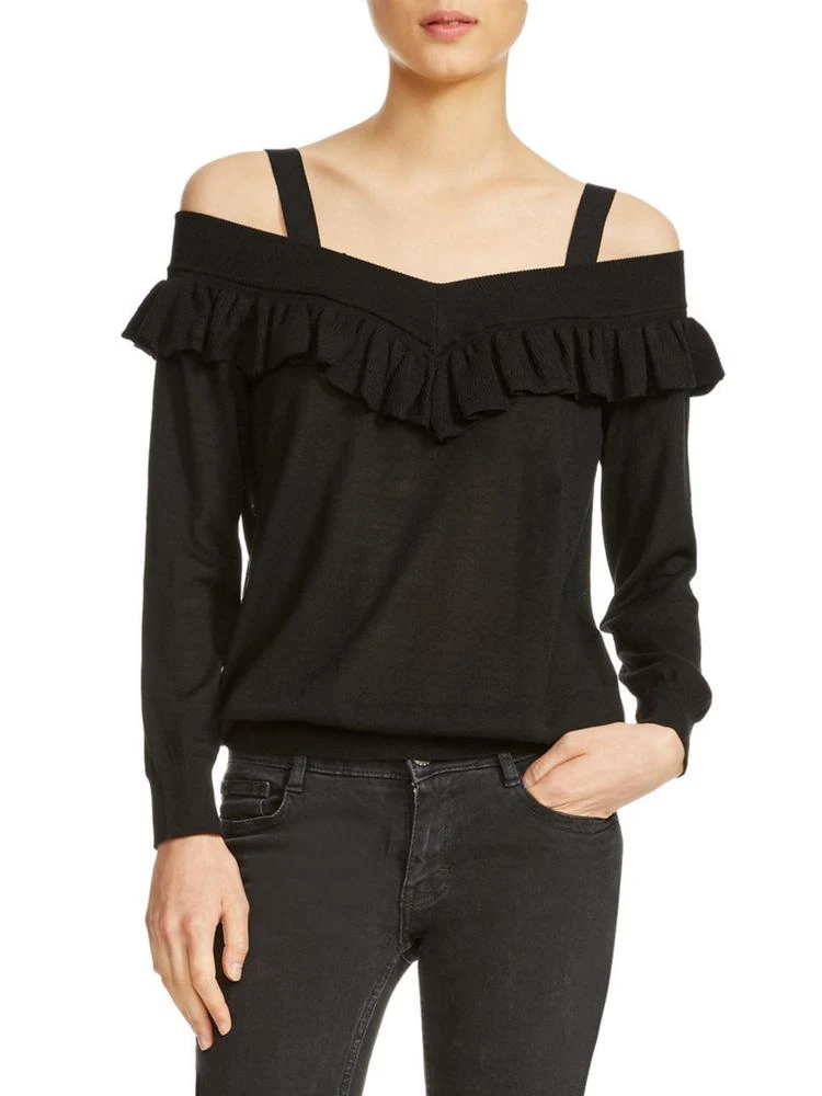 商品Maje|Marais Ruffle Top,价格¥1095,第1张图片